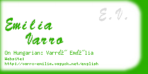 emilia varro business card